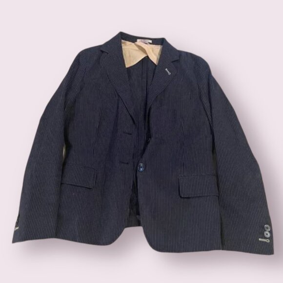 ⭐️ Modern Minimalist Work Boho Striped Hipster Hippie Chic Party Blazer Jacket - Picture 1 of 4